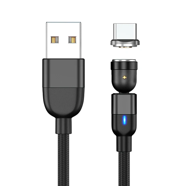 AUFU 2m 3m Magnetic Cable USB Type C For Huawei P20 P30 pro Usb C Cable Micro 3A Fast Charging Magnet Charger Data Transfer 1m Black for Type C