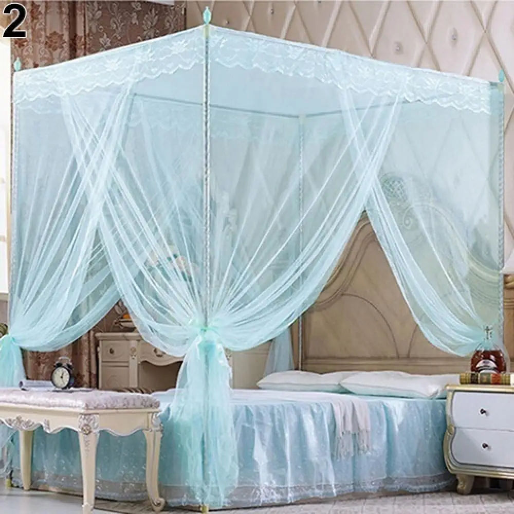 50-HOTRomantic-Princess-Lace-Canopy-Mosquito-Net-Frameless-Double-Bed ...