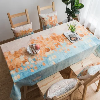 

Christmas Tablecloth Rectangular Tablecloths Oil Painting Printing Table Cover Tablecloth Waterproof Oilcloth For Table Kitchen