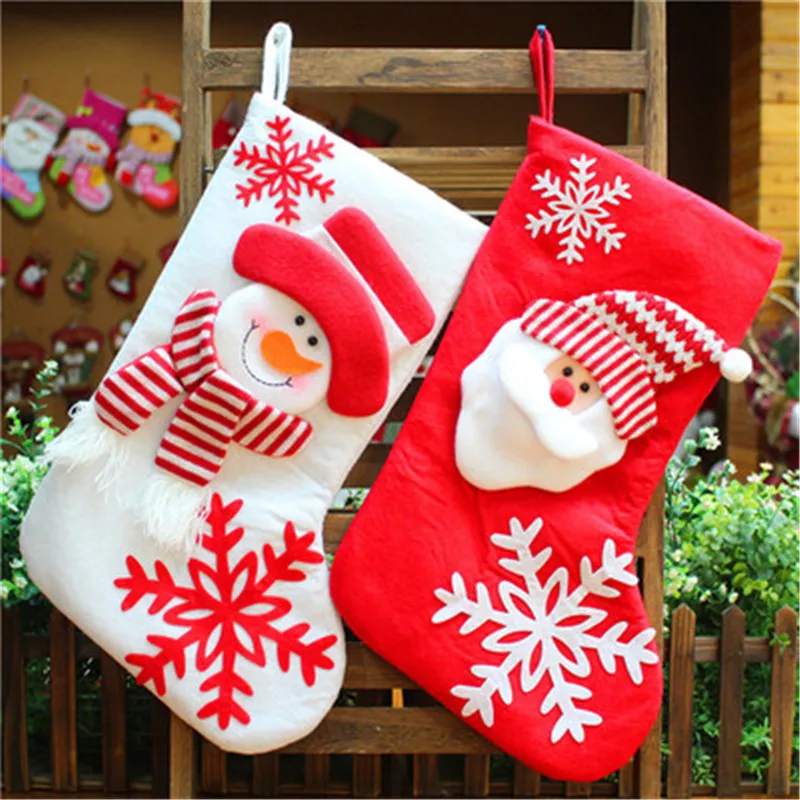 Мини новогодние подарочные сумки конфет подарок Санта-Клауса Чулок для детей рождественские носки Дерево Висячие украшения Декор для ночника