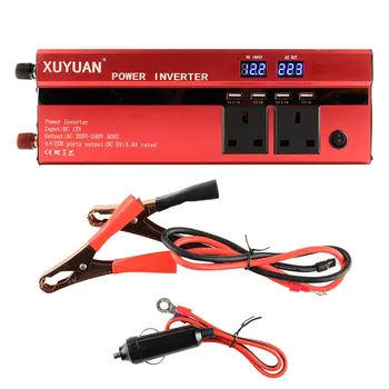 

Peak 4000W LED diaplay Car Power Inverter Converter Charger Adapter Modified Sine Wave with 2 Cigarrette Light Socket