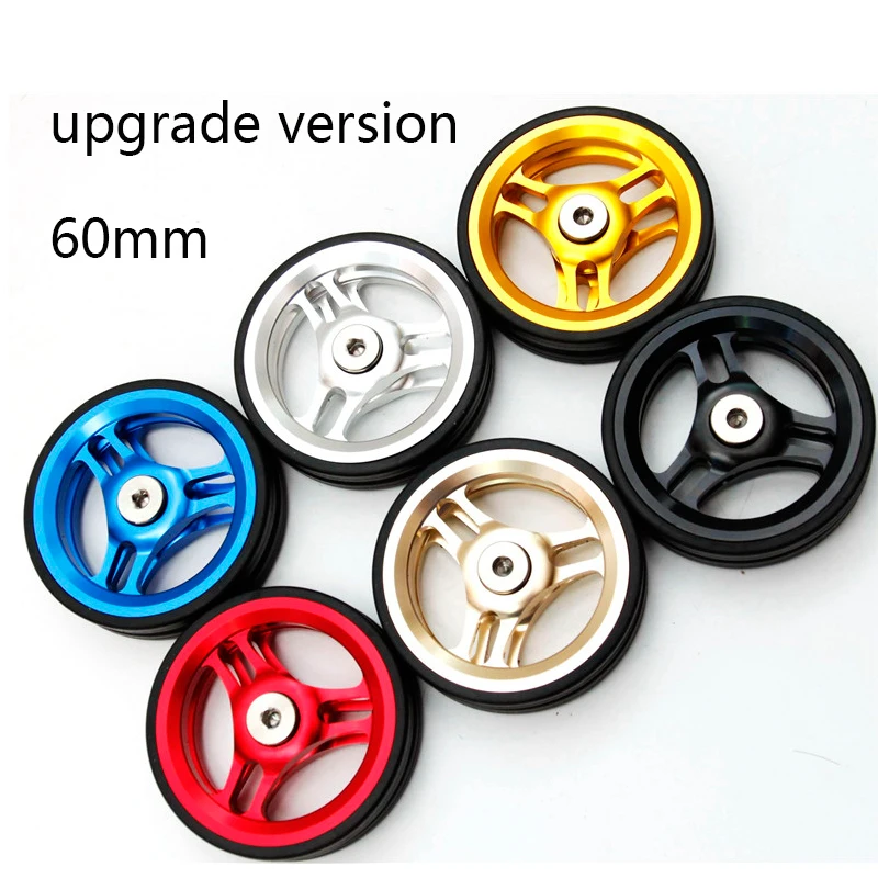 Aceoffix Bike Easywheels For Brompton Bicycle Wheels Rollers1 Pair With Ti bolts
