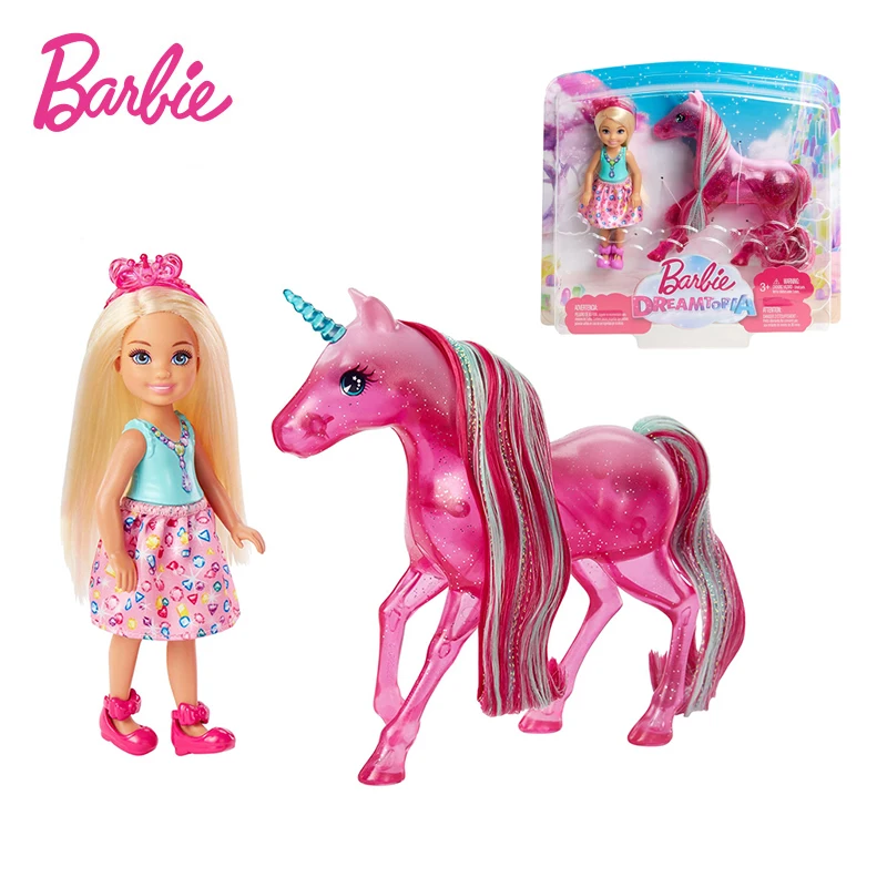 knal Fragiel boekje Barbie Original Small Doll Kawaii Little Kelly Pink Pony Fairy Tale Toy Set  Barbies Floral Skirt Baby Dolls Gift Girl Play House - Dolls - AliExpress