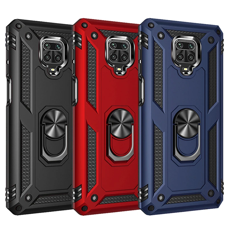 Funda de Metal magnética a prueba de golpes para Xiaomi Redmi Note 9 9c 9s 8 7 10 8T Poco X3 K40 F2 9A 7A 9T K20 11 Pro 10T