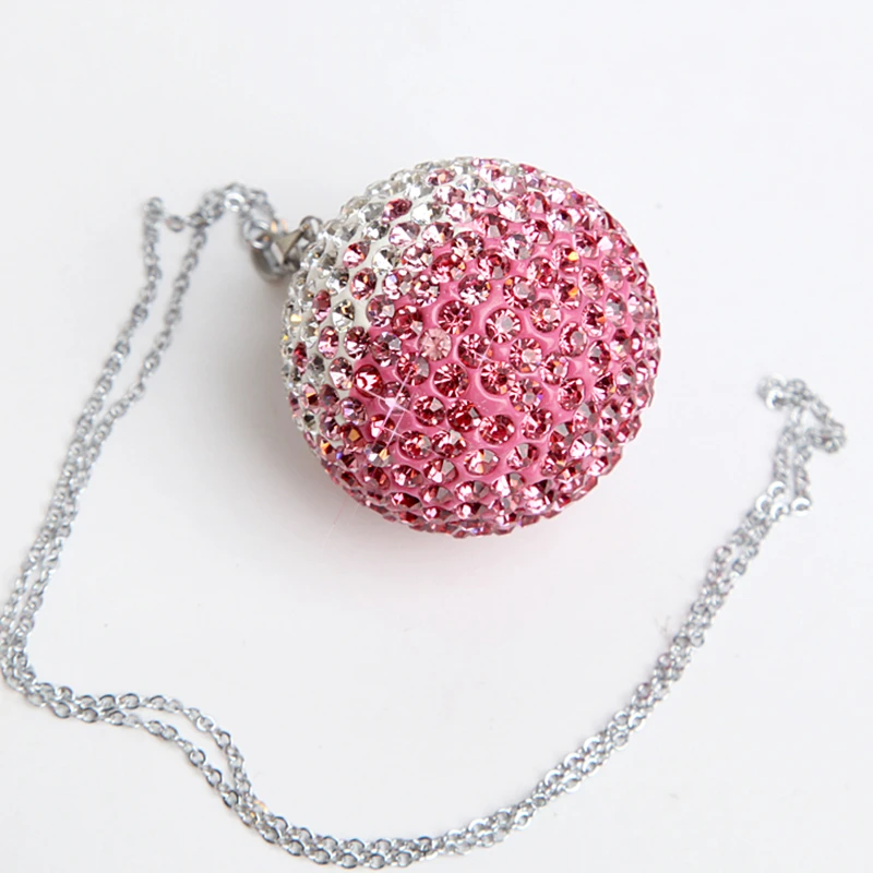 

Car accessories interior diamond car auto supplies Creative water wafer ball flash drill rhinestone ball car pendant hanging
