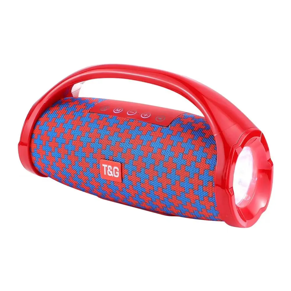 TG136 RED BLUE 10 Вт Портативный Bluetooth спикер Открытый Водонепроницаемый стерео 3D сабвуфер беспроводной динамик с светодиодный светильник вспышки светильник ing TFcard - Цвет: TG136 RED BLUE