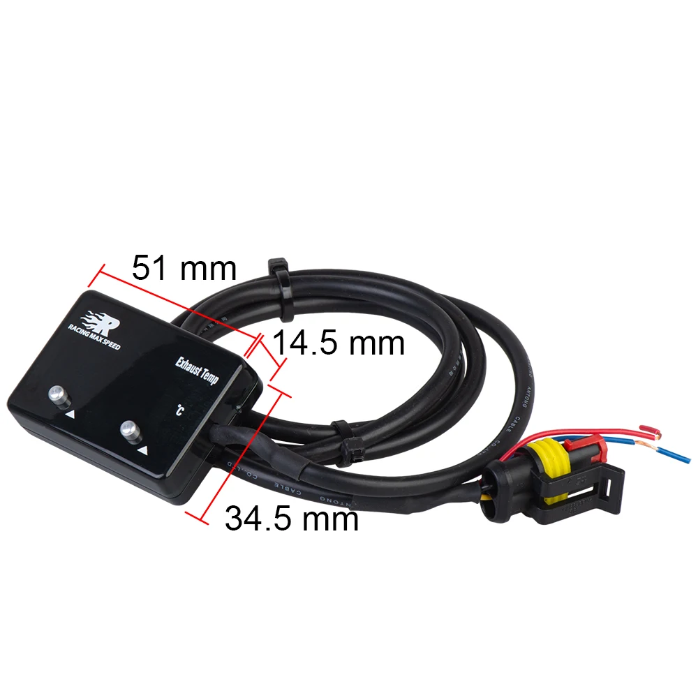 Car Gauge Exhaust Temperature Sensor Digital Thermometer Auto Exhaust Temperature Gauge Exhaust Gas Meter with Sensor for 4WD Hilux Patrol EGT