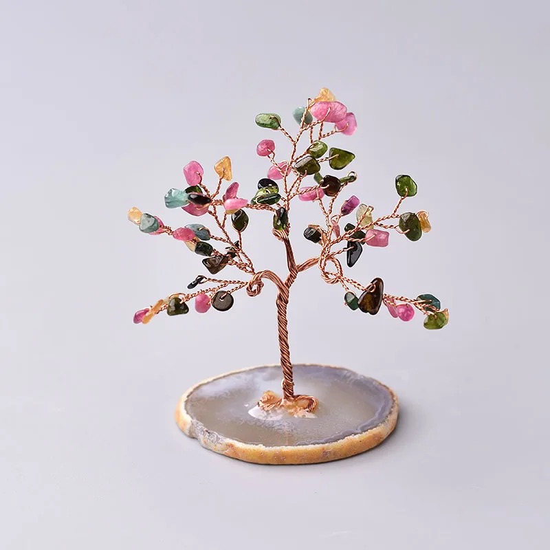 Crystal Tree With Agate Slice Various FREE Delivery