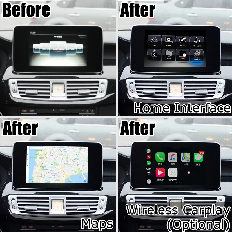Lsailt Android gps-навигатор для Mercedes Benz CLS class NTG 5,0 видео интерфейс Зеркало Ссылка Яндекса navi коробка с Carplay