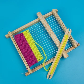 

Wooden DIY Hand-Knitting Loom Kit Fun Toy Weaving Machine Science Early Educational Toys For Children Scientific Model
