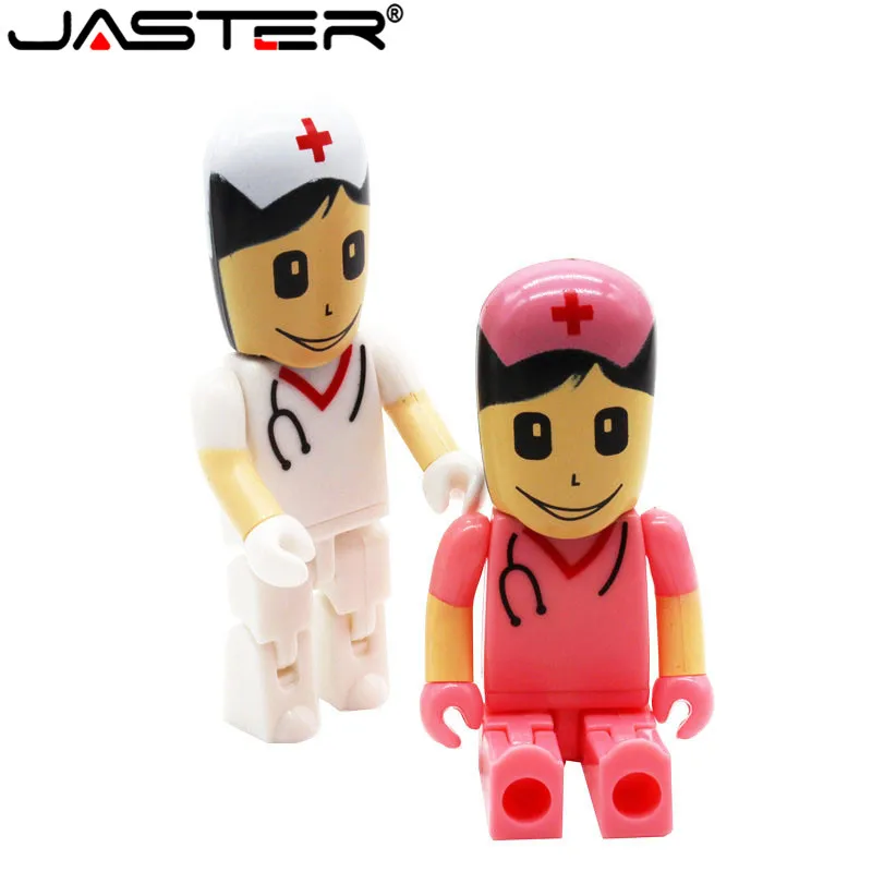 JASTER Printable Signs Doctor Cartoon Series Pendrive2.0 4GB 8GB 16GB 32GB 64GB Hospital Dental Gifts USB Flash Drive Лучший подарок|USB
