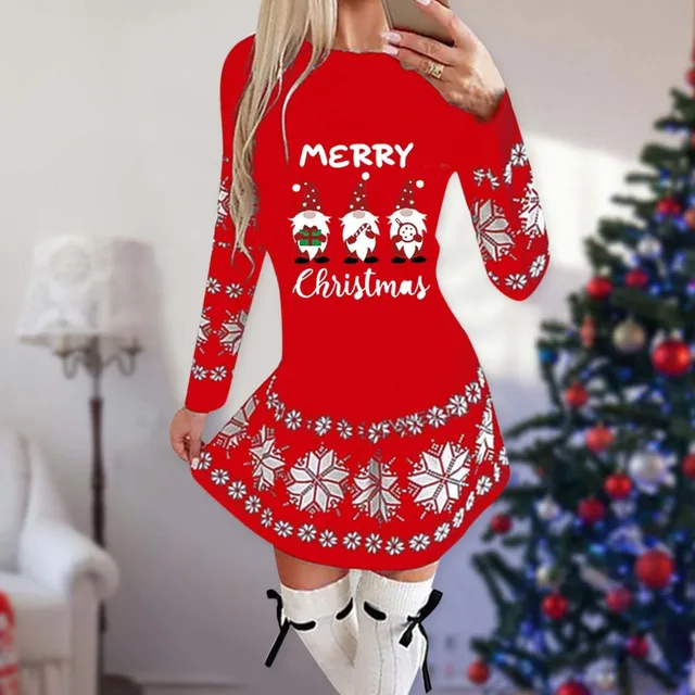 Christmas Ladies Fashion Dress | Christmas Dress 2021 Maidens - Women Party  Dress - Aliexpress