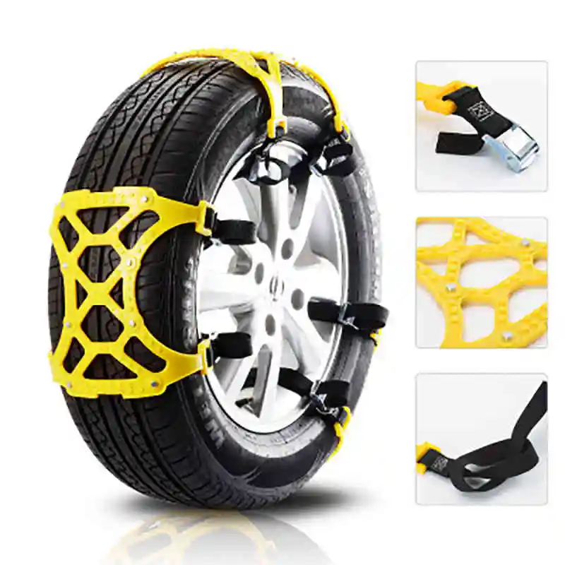 3 Pcs TPU Snow Chains Universal Car Suit 165-265mm Tyre Winter Roadway Safety Tire Chains Snow Climbing Mud Ground Anti Slip