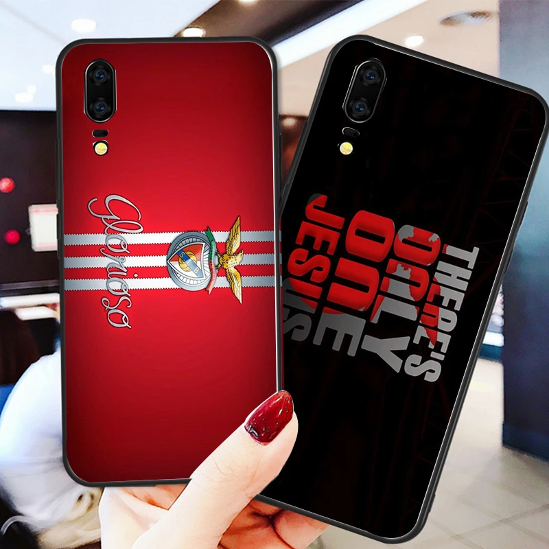 

Phone Case For Benfica FC Case Huawei P8 Case P9 P10 P20 P30 Pro Black Soft TPU DIY Case For Honor 8 9 Honor 20 V10 Y5 Y6 Y9 Y7