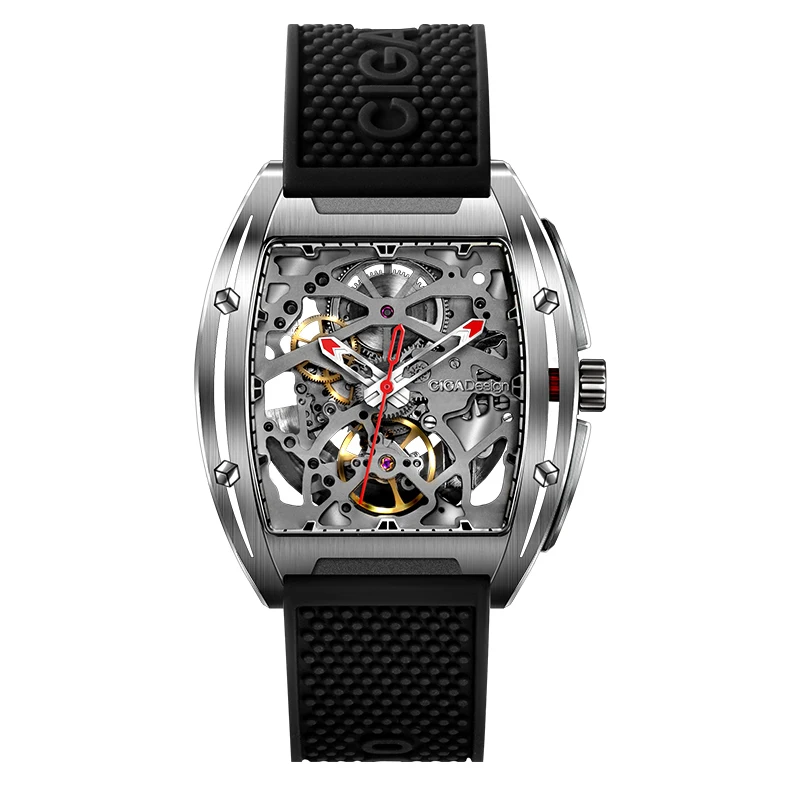 

CIGA Design Z Series Mechanical Watch Men's Automatic Double-side Hollow Out Dial Silicone Strap
