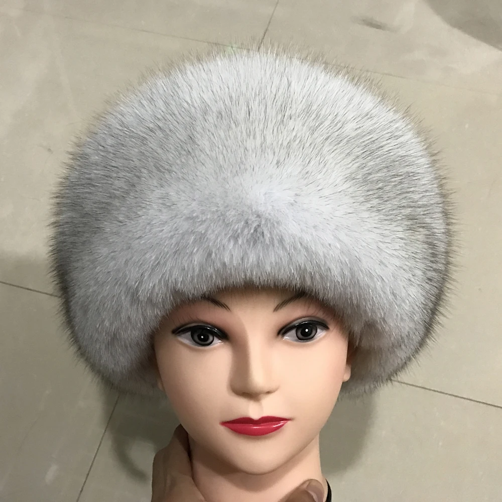 Мода для женщин и девочек Sombrero De Piel De Zorro Invierno ruasia Sombrero De Piel De Zorro Real De Las Mujeres De Calidad