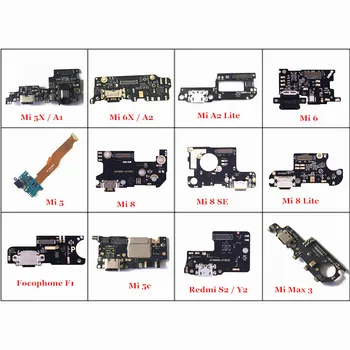 

USB Charging Port Dock Connector Board Flex Cable For Xiaomi Mi5 5c 5x/A1 Mi 6 6x/A2 A2 Lite Mi8 SE Lite Max 3 Focophone F1 S2