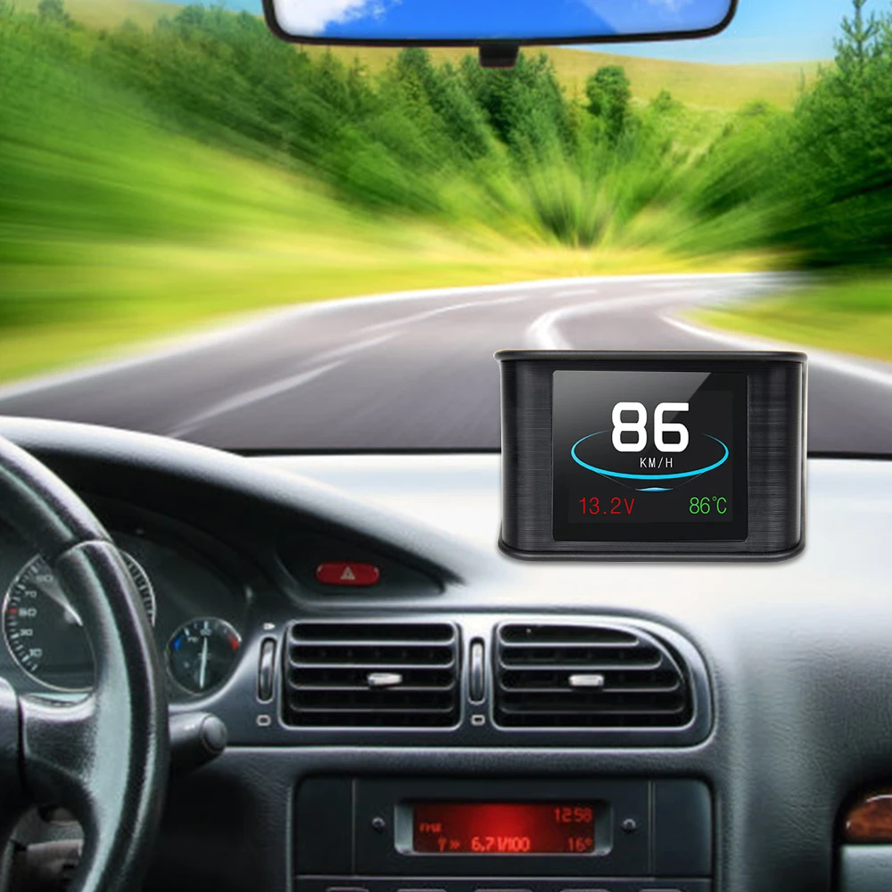 For Car Safety T600 Head Up Display Auto OBD2 GPS Computer Car Digital OBD Driving Speedometer Mileage Fuel Voltage Temperature