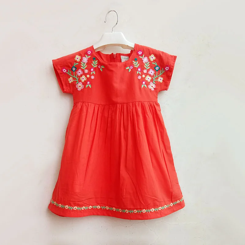 baby boy dress Girls Clothes Summer Princess Dresses vestidos kids dresses for girls Cotton embroidered Girls Dress children clothes girl 2-7Y newborn baby dresses