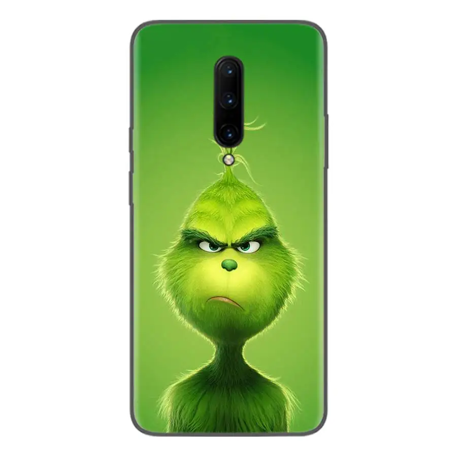 Green Grinch Christmas Black Coque Phone Case For Oneplus 1 7 Pro 6 6T 5 5T 5