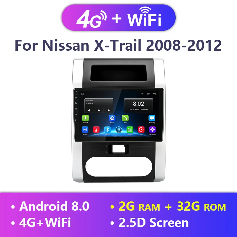 4G Android player Jansite Android автомобильное радио для Nissan X-Trail XTrail X Trail T32 T31 2008-12 WiFi 4G gps Навигация DVD видео плеер 2 din - Цвет: 4G Android player