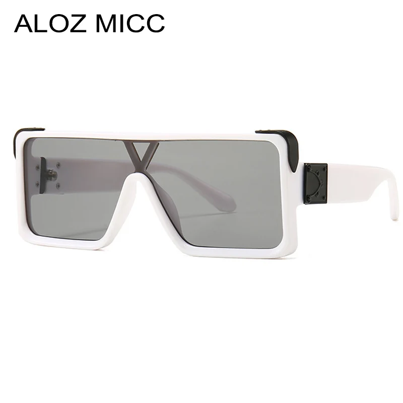 ALOZ MICC негабаритных SI FANG солнцезащитные очки для мужчин и женщин брендовые квадратные цельные солнцезащитные очки модные очки Женские оттенки Q716