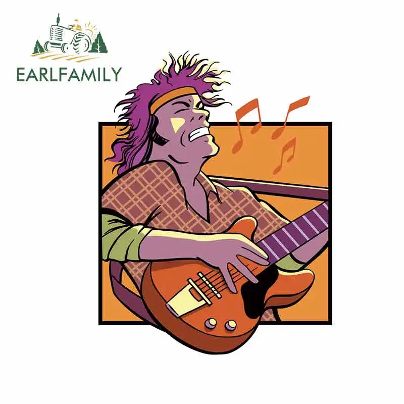 EARLFAMILY 13 см x 10 3 для мужчин играющих на гитаре креативная наклейка модный бампер