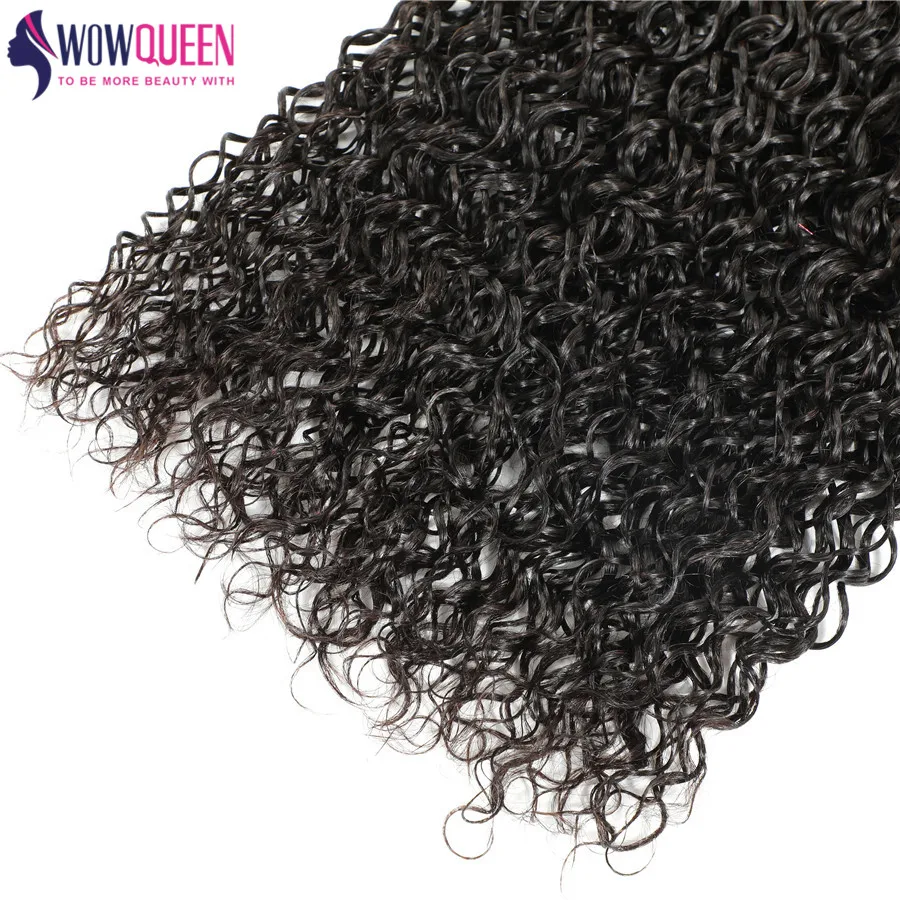 Fechamento de Wowqueen Fechamento de Fechamento de 7x7 e Pacotes de Ondas Água Remy Cabelo Brasileiro Tece Humano d' 4 Pacotes com 34 com fecho