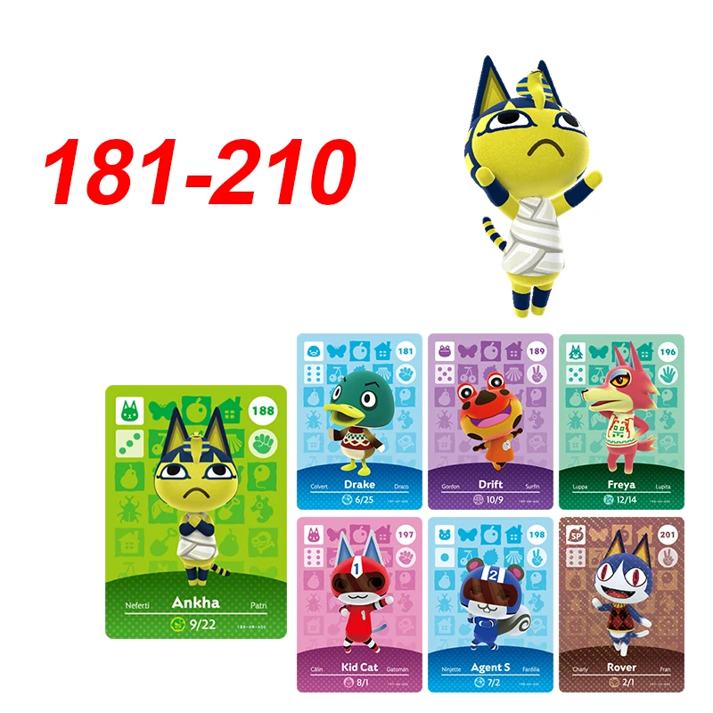 

animal crossing amiibo Series 2 3 For Nintendo Animal Crossing New Horizons Games Card amiibo Ankha 181- 210