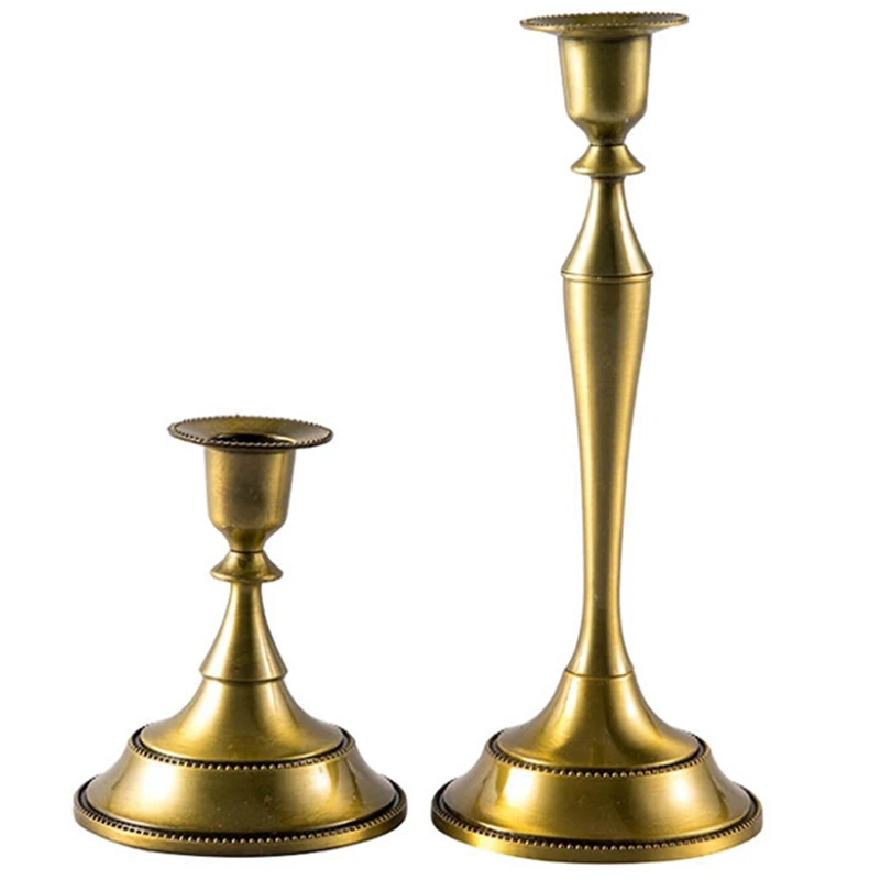 PHFU-2Pcs металлический подсвечник, ваза для цветов, бронзовый канделябр, Модный свадебный подсвечник, Изысканный подсвечник настольный, для дома, вечерние