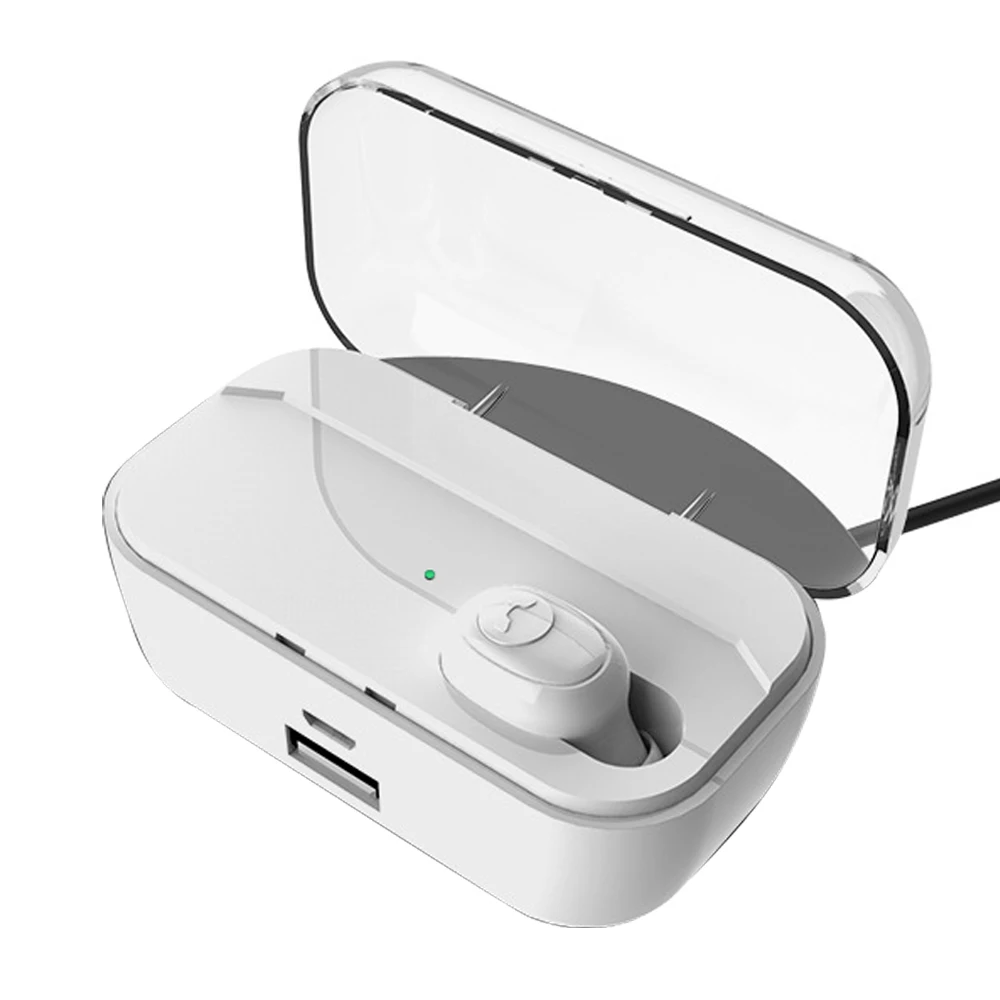 Bluetooth-наушники с зарядкой, гарнитура, наушники 8D, стерео беспроводные наушники, мини беспроводное зарядное устройство с 3500 мА/ч зарядным устройством, наушники - Название цвета: 1