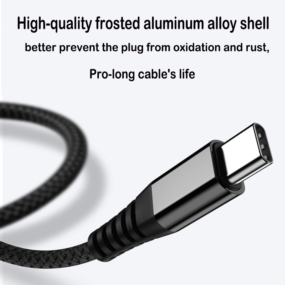Usb type C кабель usbc поддержка PD 60 Вт Кабель для быстрой зарядки для MacBook Air/Pro samsung S10 S9 S8 Plus huawei P30 USB C кабель для передачи данных