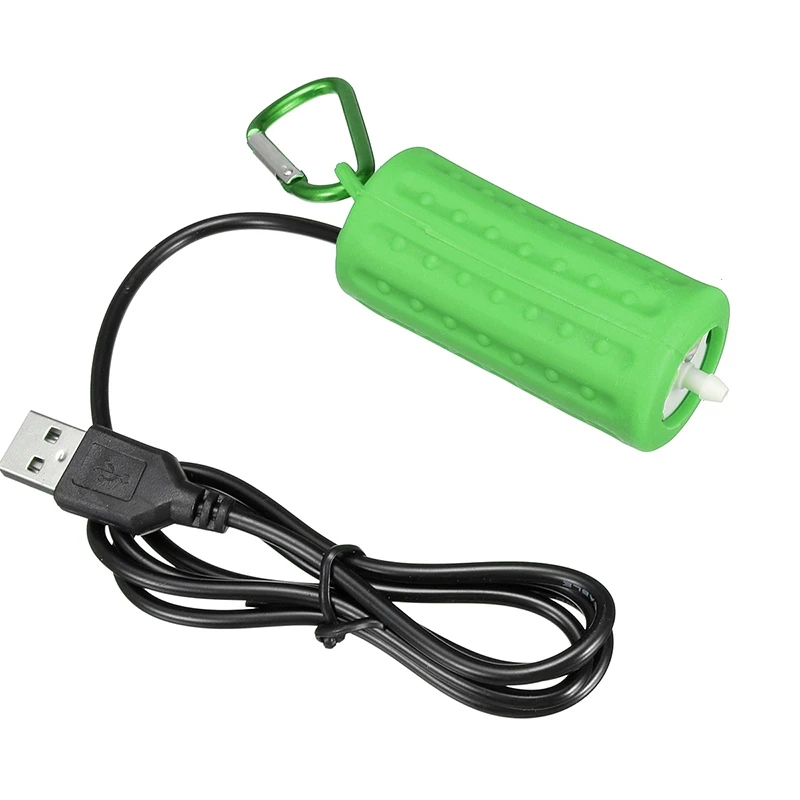 Green Usb мини аэрационный насос, воздушный насос, аэратор для аквариума, Ультра тихий мини-аквариум для рыбной ловли, кислородный насос - Цвет: Green