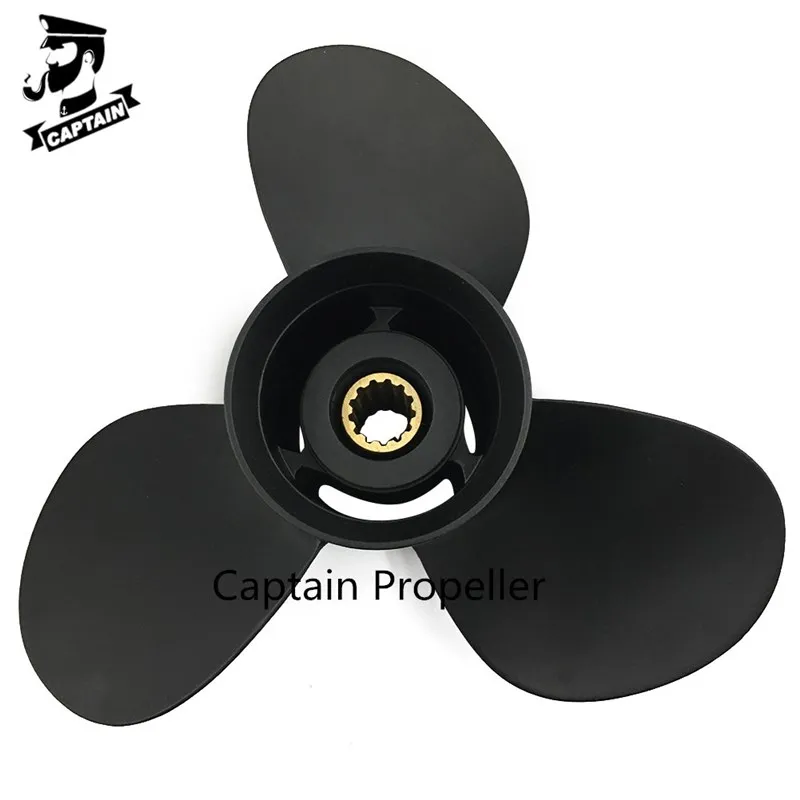 Captain Boat Outboard Propeller 11.4x12 Fit Tohatsu Engines 35HP 40HP 50HP MFS40A MFS50A Aluminum 3T5B64525-0 13 Tooth Spline RH