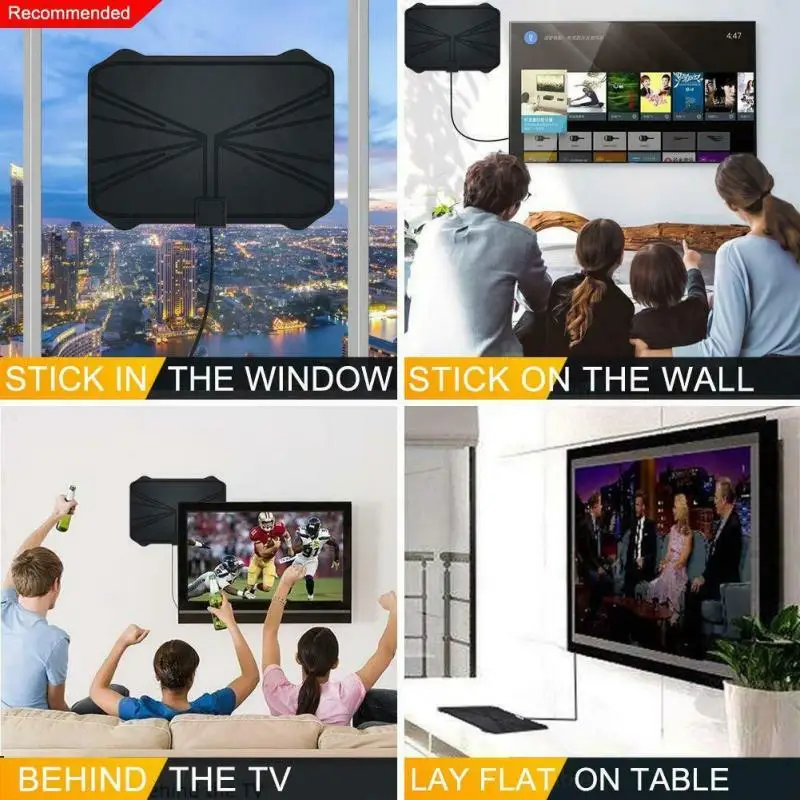 Универсальный усилитель сигнала HD, цифровая ТВ антенна, HD ТВ, для помещений, 4K 980 км, диапазон 25 дБ, для УКВ, UHF антенна, ТВ приемник сигнала