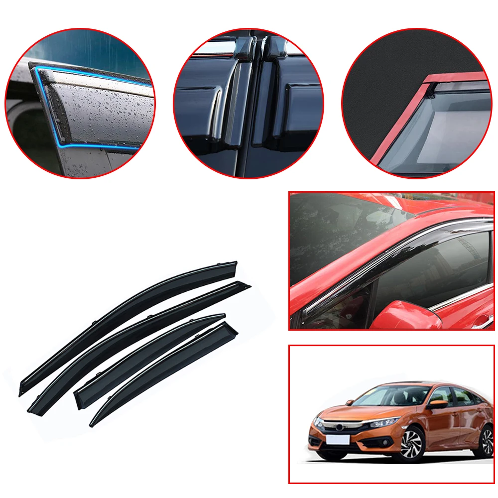 Козырек от дождя и дыма для Honda Civic sedan 2012 2013 2014 2015 аксессуары 4 шт.|Навесы укрытия| |