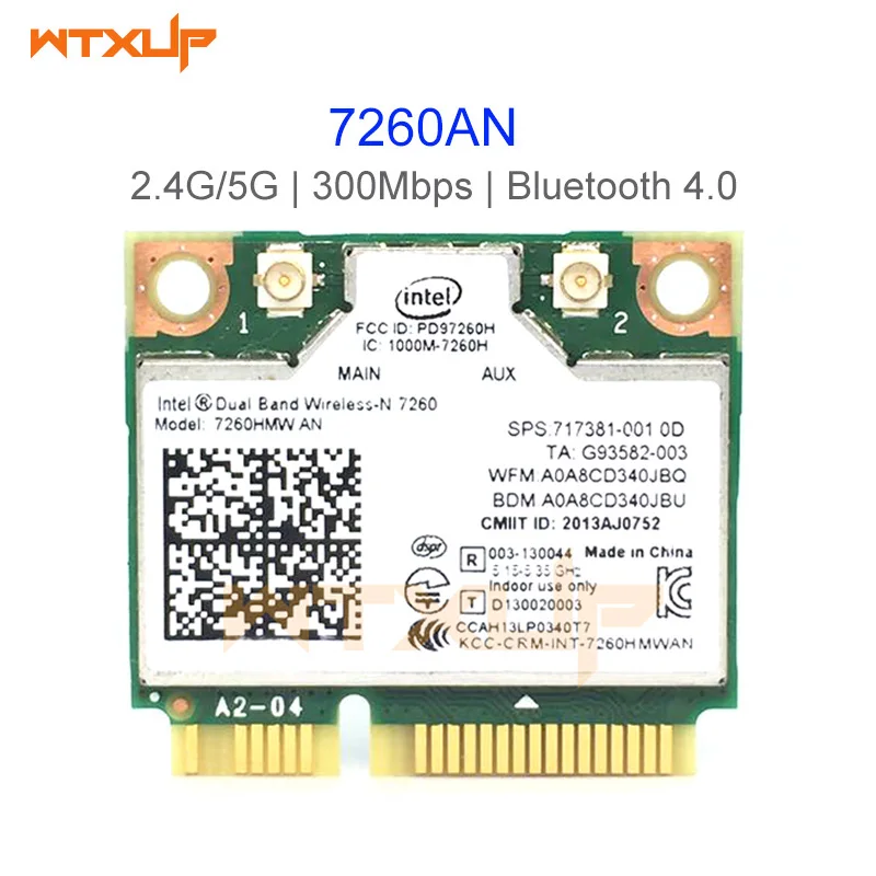 Двухдиапазонный беспроводной-N 7260 INTEL 7260AN 7260HMW Wi-Fi Bluetooth 4 0 2 4G/5G для Linux/Win7/Win8/Win10 |