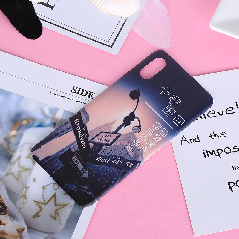 Модный чехол с тиснением для Xiao mi 8 mi 8 Explorer/mi 8 pro, чехол для батареи, сменный корпус, запасные части, клей 3M - Цвет: crossroads