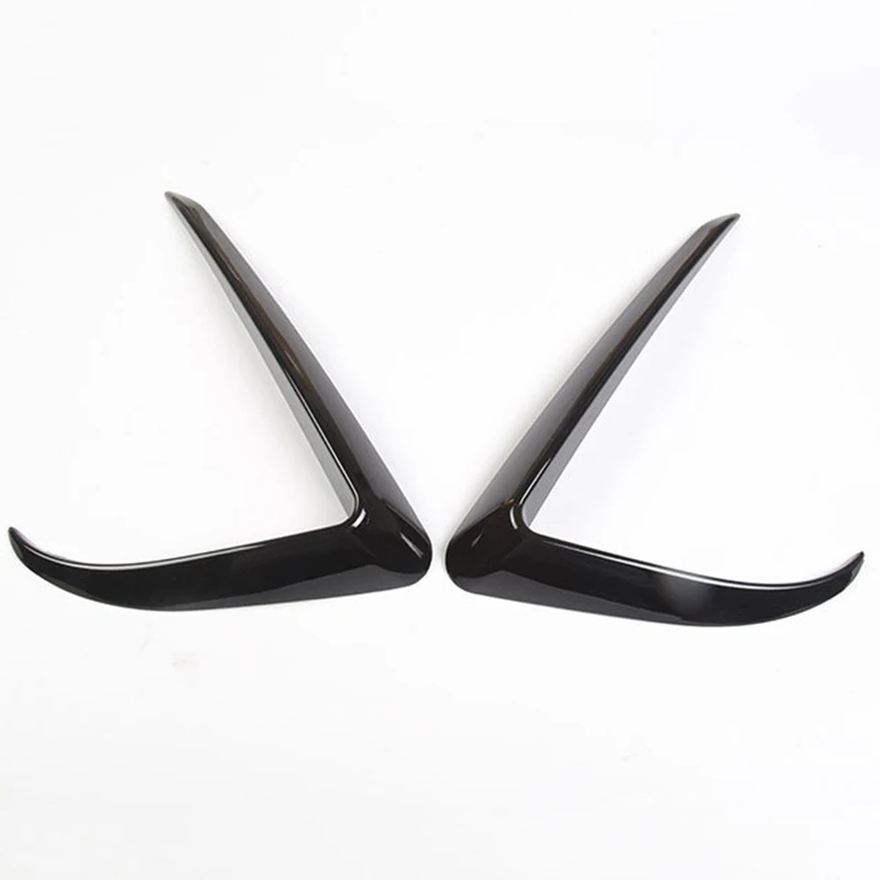 

2pcs ABS Black Car Bumper Modification Headlight Fog Lamp Protection Frame High glossy Easy DIY installation for Tesla 3