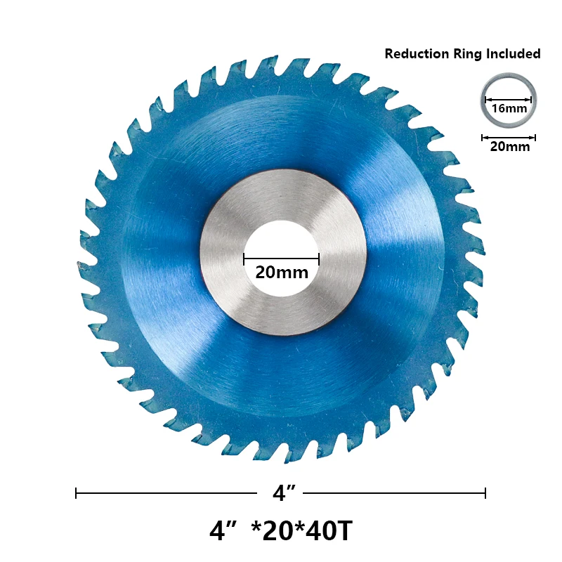 1 шт. " 6" " 8" дюймов Nano циркулярное пильное полотно с синим покрытием 30T 40T 60T режущий диск для дерева TCT пильный диск - Цвет: 1pc 4x20x40T