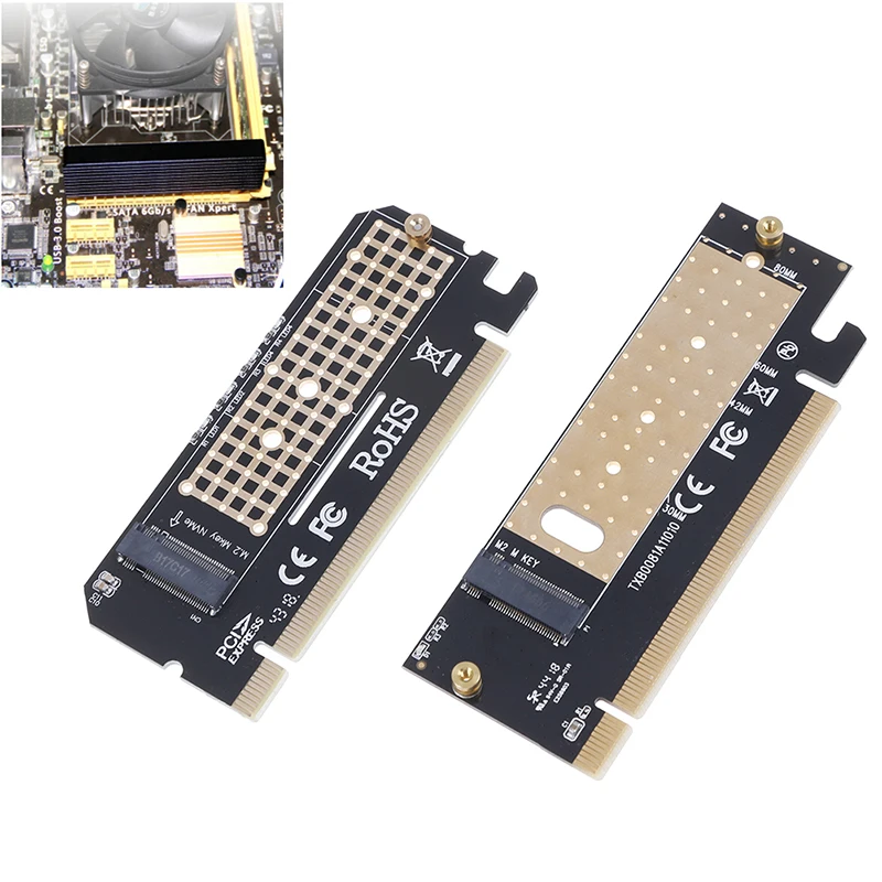 M 2 NVMe SSD Adapter M2 to PCIE 3 0 X16 Controller Card M Key Interface 2
