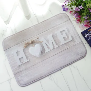 

Creative Love HOME Flannel Europe Type Printing Carpet Christmas Doormat Anti-Slip Bathroom Carpet Absorb Water Kitchen Mat/Rug