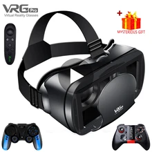 3d vr fone de ouvido inteligente óculos de realidade virtual 7 polegadas capacete para smartphones telefone android iphone lente com controlador binóculos