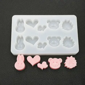 

Crystal Epoxy Mold DIY Handmade Bunny Bear Pendant Jewelry Making Silicone Ice Cube Mirror Molds