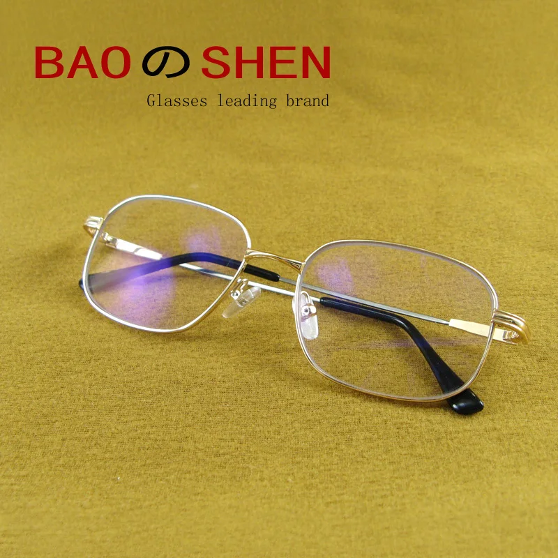 

Anti-blue light anti-fatigue ultraviolet light computer goggles retro flat light no degree decorative flat mirror gold metal men