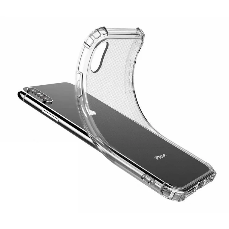 

For iPhone iPhone XS XR Crystal TPU Soft Back Case iPhone7 8 Shockproof Full Phone Case Slim Clear Back Cover for iPhone XS MAX