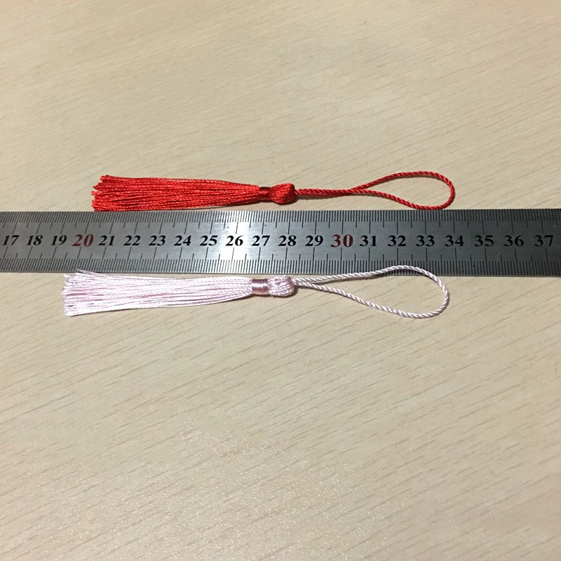 Description Picture 3 of item50PCS/Pack 8cm Color Hanging rope Polyester Tassels Fringe Sewing Bang Tassel Trim Key Tassels For DIY Embellish Curtain Access