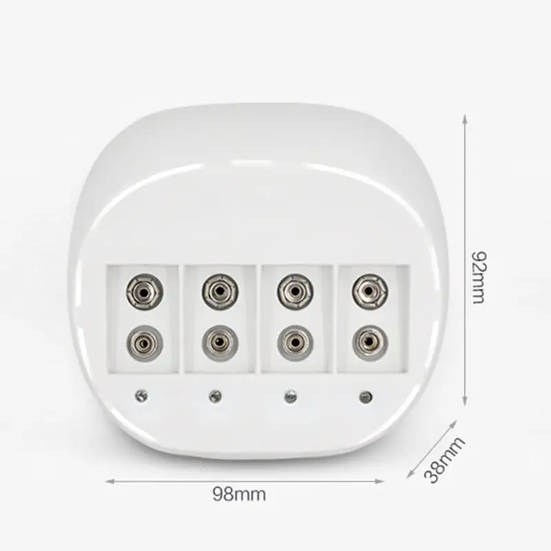 4 слота 9V зарядное устройство Быстрая Зарядка адаптер для 9V литиевая батарея США штекер