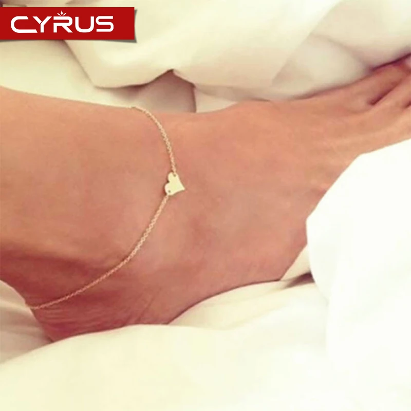 

Boho Heart Female Anklets Barefoot Crochet Sandals Foot Jewelry Leg New Anklets On Foot Ankle Bracelets For Women Leg Chain