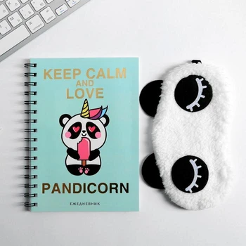 

Daily planner A5 set + sleeping mask "Panda" 4777724